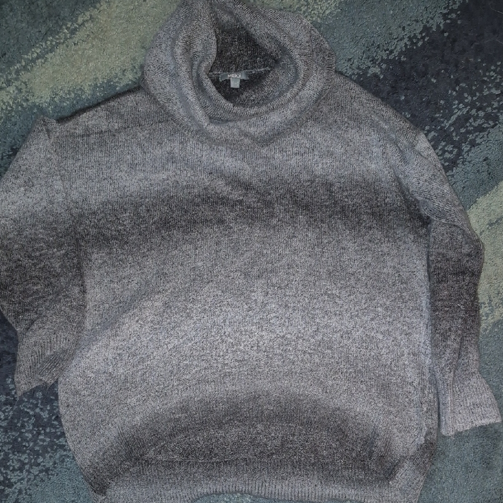 Mexx Charcoal Knit Cowl Neck Sweater Size M